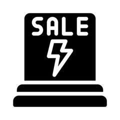 flash sale glyph icon