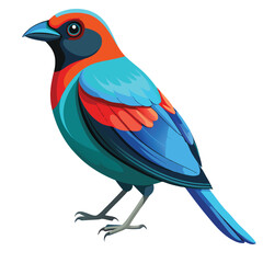 paradise tanager birds color vector eps file