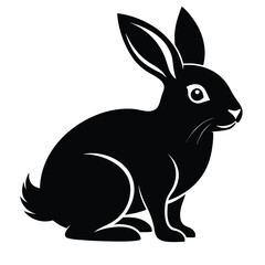 Rabbits silhouette victor art illustration eps