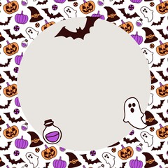 round frame with patern