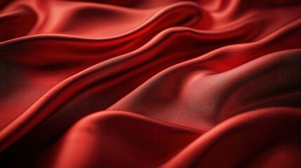 Fototapeta premium Abstract Red Silk Fabric Texture Background
