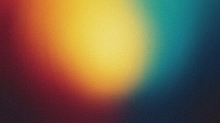 Gentle radial gradient from pale sky blue to light lemon yellow, blending into a deep maroon background, noise texture effect