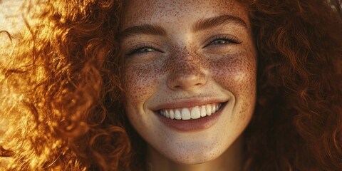 Woman with freckles