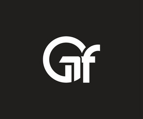 initial GF letter logo design template