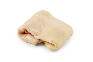 Beef stomach, fresh meat, beef, raw meat on a white background, isolated