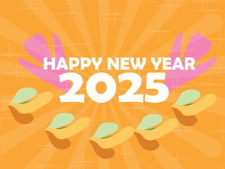 Happy new year 2025 greeting poster
design