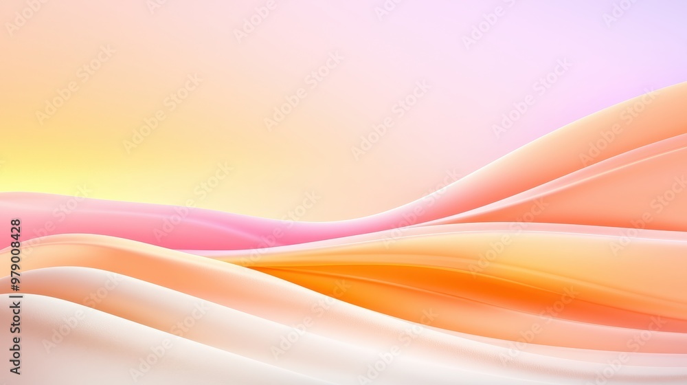 Poster abstract pastel background with smooth waves and gradient colors