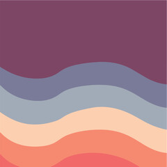 Fototapeta premium Abstract wave pattern with layered curved lines in soft pastel tones