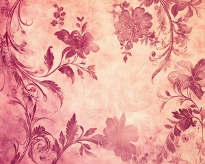 A decorative floral pattern in shades of pink, ideal for backgrounds or design projects.
