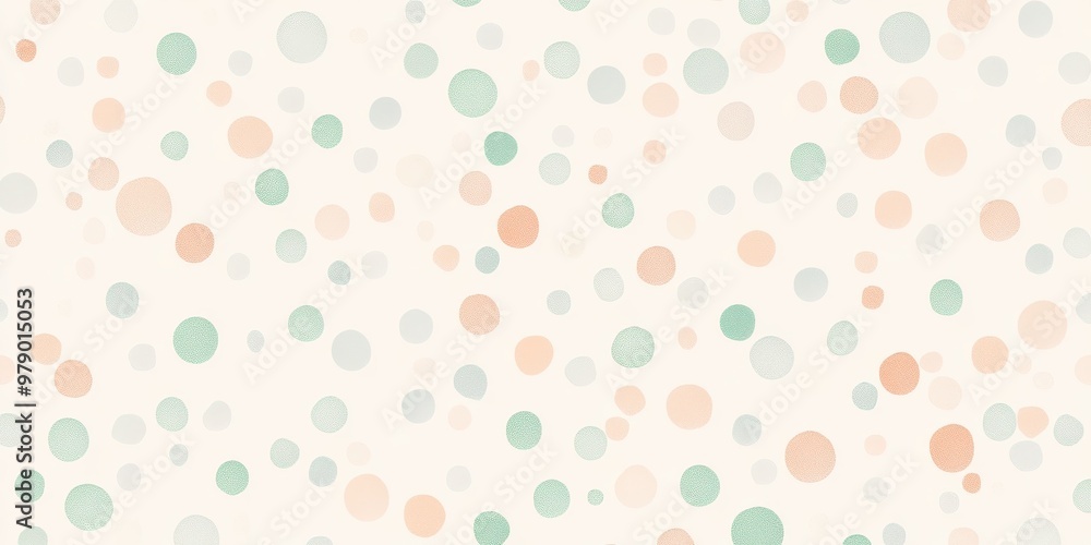 Poster a light background with scattered pastel-colored circles in various sizes.