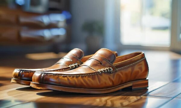 Pair of stylish loafers, Video