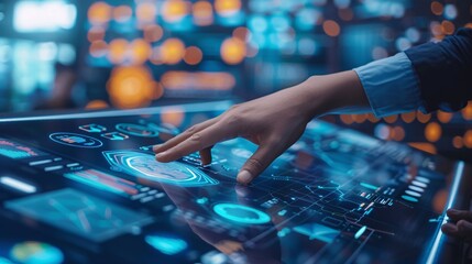 Comparing options on a digital interface, emphasizing decision-making processes
