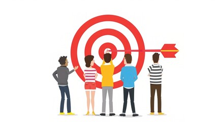 A visual representation focusing on the target customers. There are people from different walks of life, with distinct appearances and styles