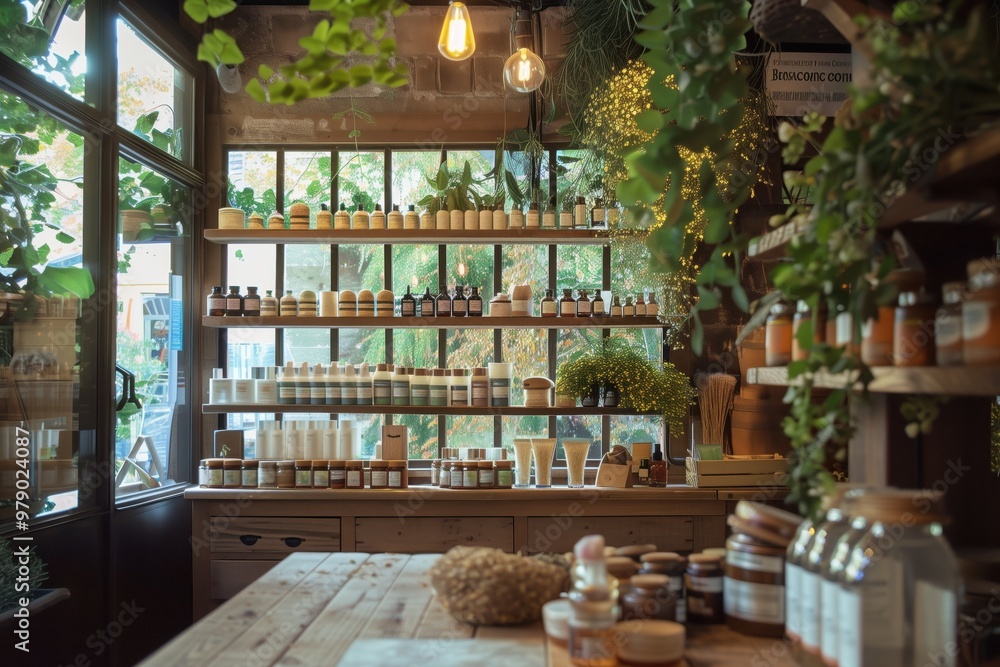 Wall mural herbal pharmacy