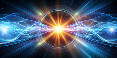 Dynamic wallpaper of energy light flux with a futuristic and hi-tech design, energy, light, flux, futuristic, wallpaper