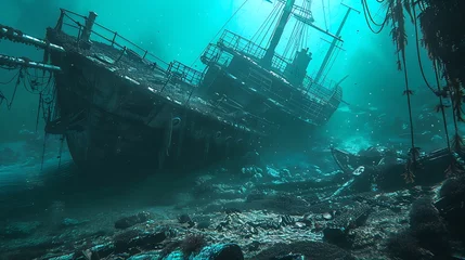 Abandoned ship wreck in the Red Sea