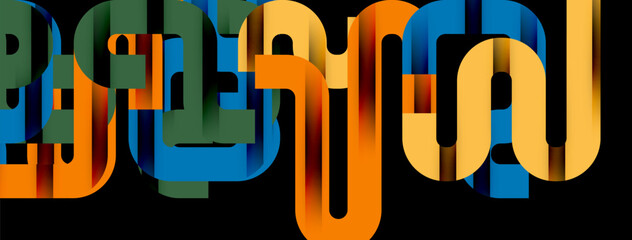 Lines, abstract letter style design background. Geometric vector Illustration For Wallpaper, Banner, Background, Card, Book Illustration, landing page