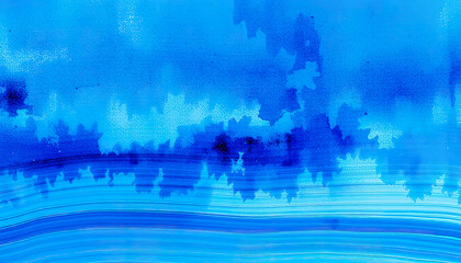 Abstract Blue and White Composition on a Blue Canva