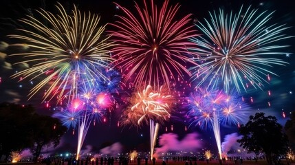 Festive New Year's Day 2025 Celebration in City Park with Families