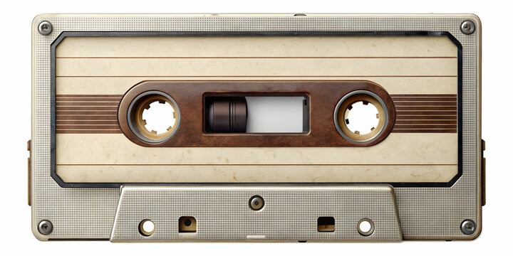 Vintage cassette tape box label design mockup template for a mixtape cover , analogue, retro, music, nostalgia, plastic, packaging