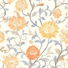 Chinese-inspired doodle tile seamless patterns in an illustrator graphic style