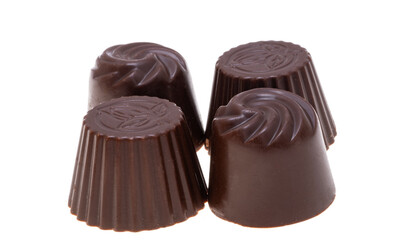 chocolate candies isolated