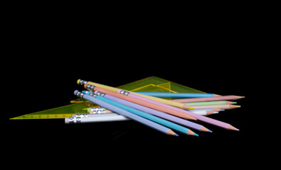 stationery pencils, rulers