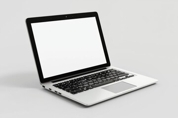 Fototapeta premium Laptop Mockup on Isolated white background created with Generative AI