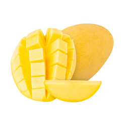 Yellow Mango, cutout, full depth of field.