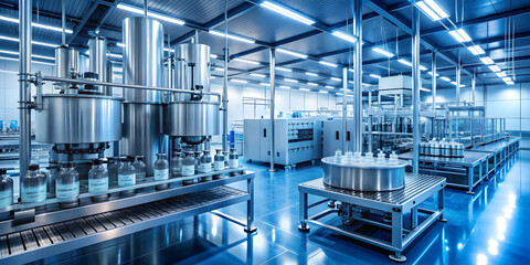 Vaccine manufacturing plant with artificial intelligence technology, vaccine, manufacturing, plant, factory