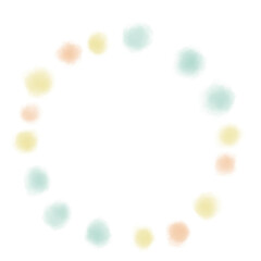 カラフルで小さな秋の花の楕円フレーム