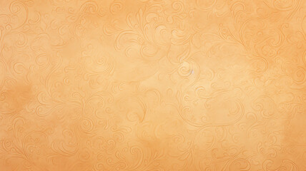 autumn soft color golden yellow warm background parchment with a thin barely noticeable floral ornament, wallpaper copy space, vintage design