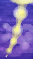 Light orbs on background