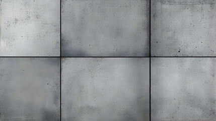 A Close-Up View of Six Concrete Tiles with Subtle Texture and Black Lines, Arranged in a Grid Pattern, Creating a Seamless Background for Designs and Projects.
