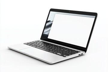 Fototapeta premium Laptop Mockup on Isolated white background created with Generative AI