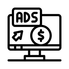 Google Ads line icon