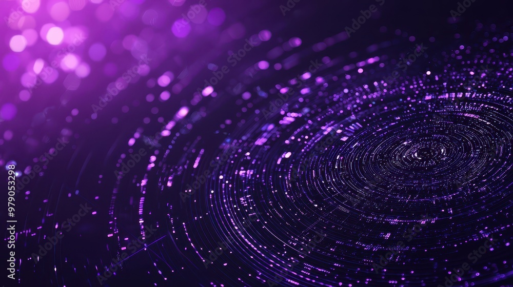 Aufkleber abstract purple bokeh background with circular pattern