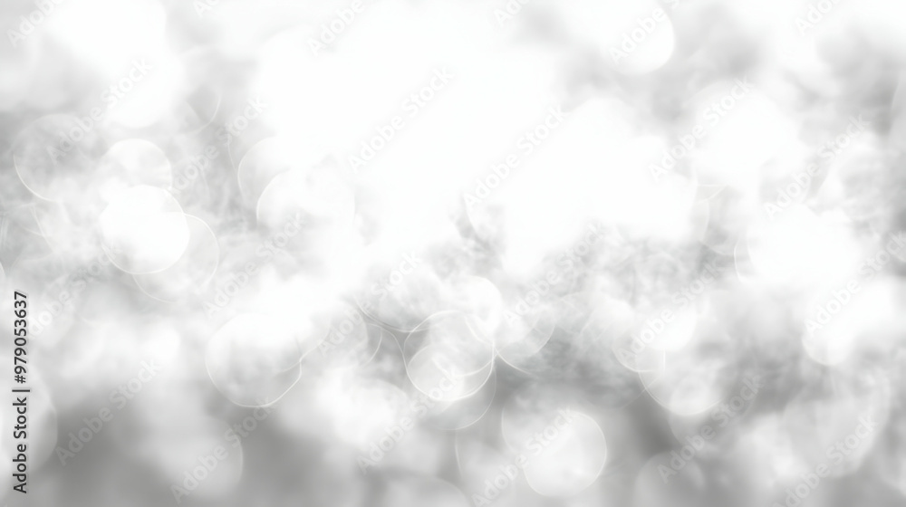 Aufkleber abstract white bokeh background with soft blurred circles, perfect for a subtle and elegant design