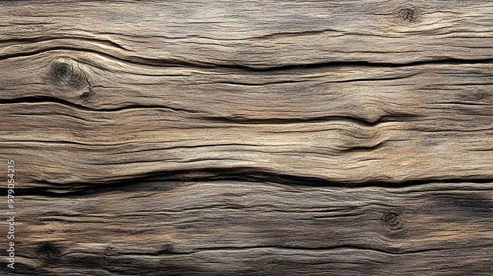 Aufkleber rustic weathered wood texture with knots and grain patterns, ideal for backgrounds and design projec