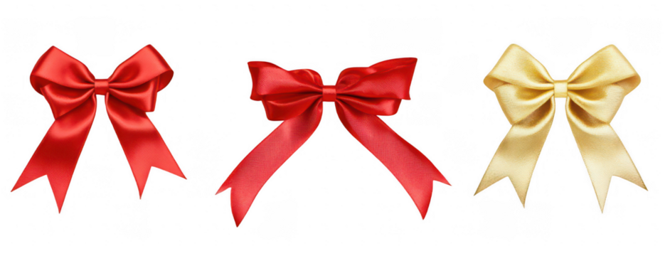 Red and Gold Decorative Gift Bows