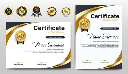 Achievement Certificates template design for award, business, and education needs. vector