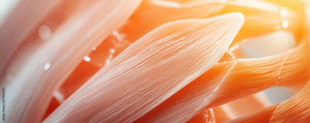 Poster Abstract artwork showcasing flowing lines and soft curves in warm colors, creating a sense of movement and depth.