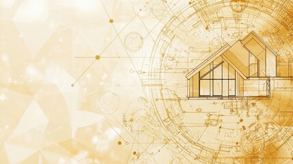 Obraz premium Abstract Architecture Blueprint Design Concept