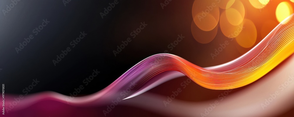 Poster vibrant wavy lines with soft lighting create an elegant and modern abstract background, perfect for 