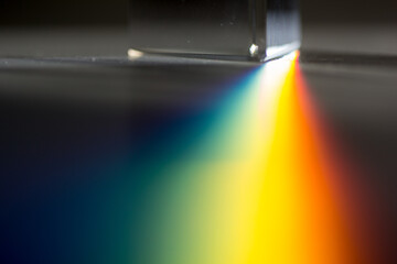 colorful light beam, refraction, rainbow light