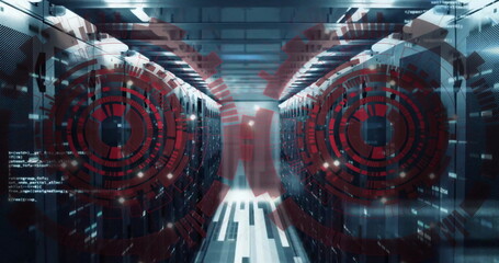 Image of scopes with data processing over computer servers