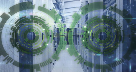 Image of scopes with data processing over computer servers