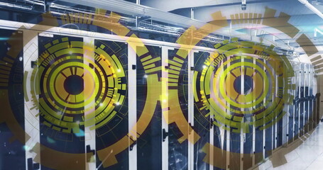 Image of scopes with data processing over computer servers