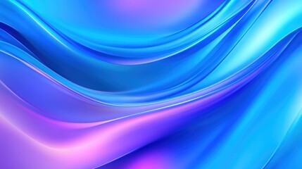 Obraz premium A smooth, abstract design featuring flowing waves in shades of blue and purple.