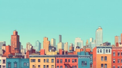 Obraz premium Urban Connection Vibrant Illustration of Metropolitan Communication